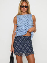Orellia Mini Skirt Blue Check